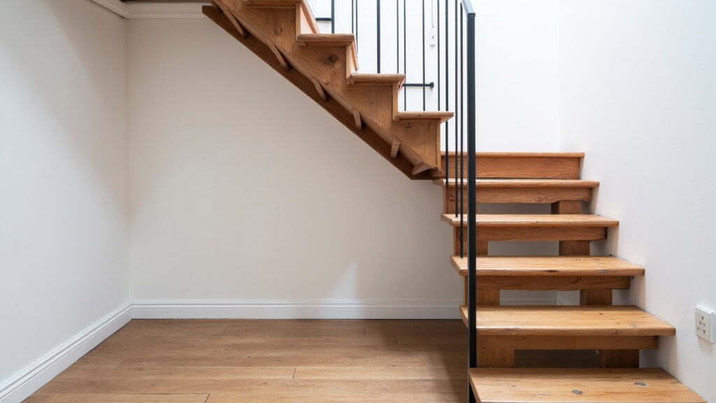 Monte-escalier installé dans une maison ancienne à Cérences avec escalier en colimaçon