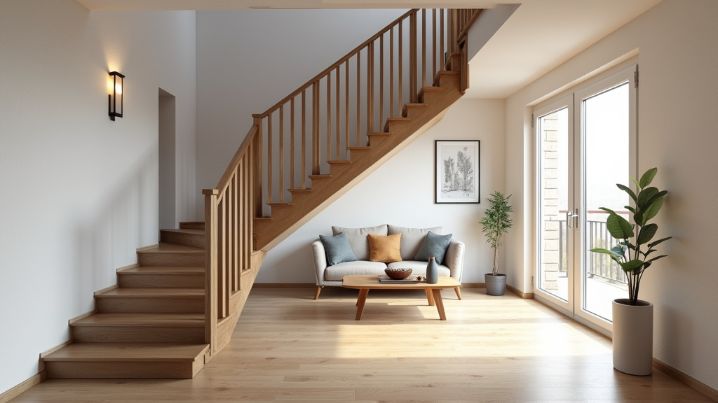 Monte-escalier installé dans une maison intérieure à Lugos avec escalier traditionnel