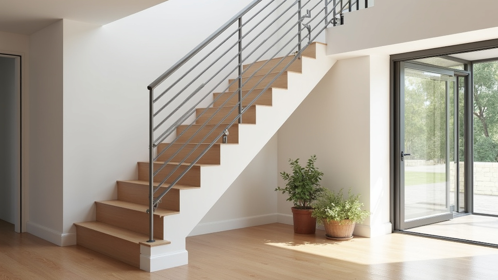 Monte-escalier installé sur un escalier droit à Laguiole