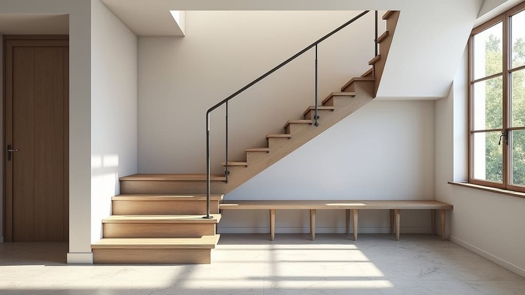 Monte-escalier installé sur un escalier droit à Mouzillon