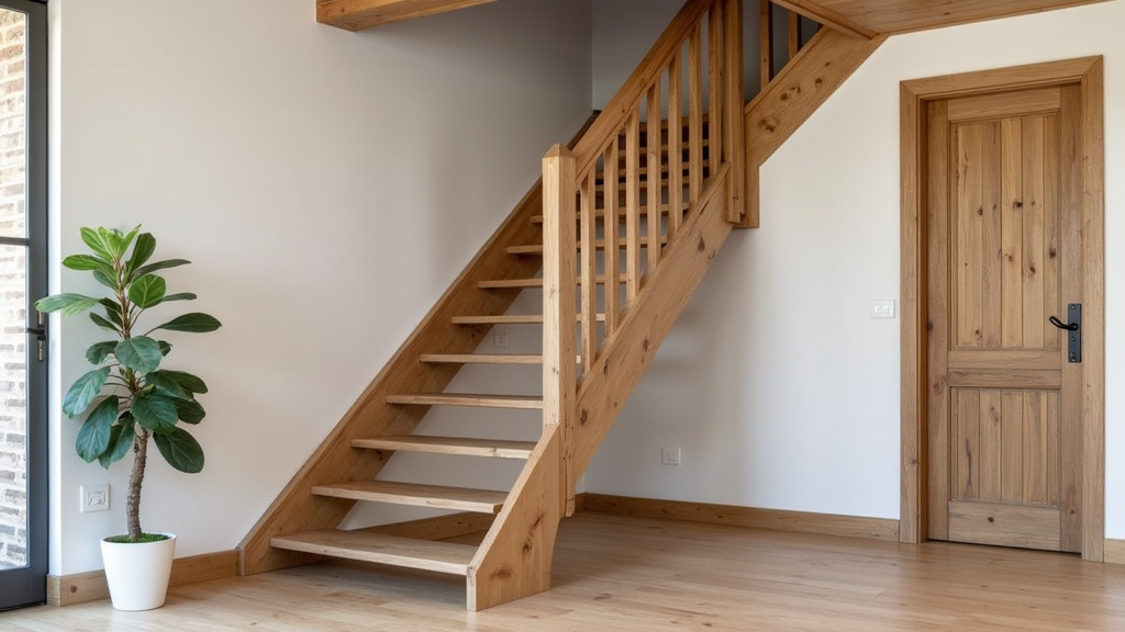Monte-escalier installé sur un escalier en bois traditionnel à Cravanche