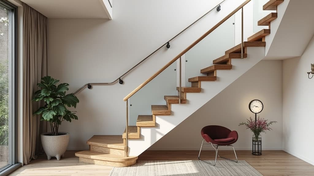 Monte-escalier installé sur un escalier en colimaçon à Novalaise