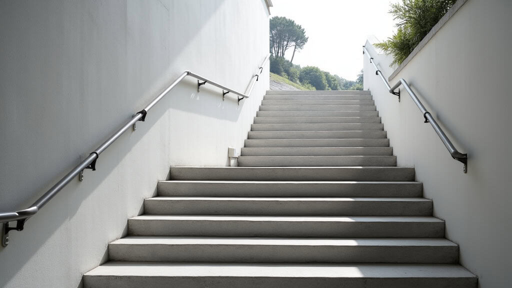 Monte-escalier installé sur un escalier tournant à Saint-Valery-en-Caux