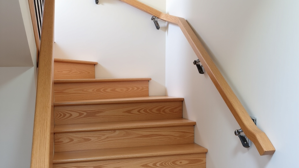 Monte-escalier installé sur un escalier tournant en bois dans une maison traditionnelle de Portieux, avec rail discret et siège ergonomique