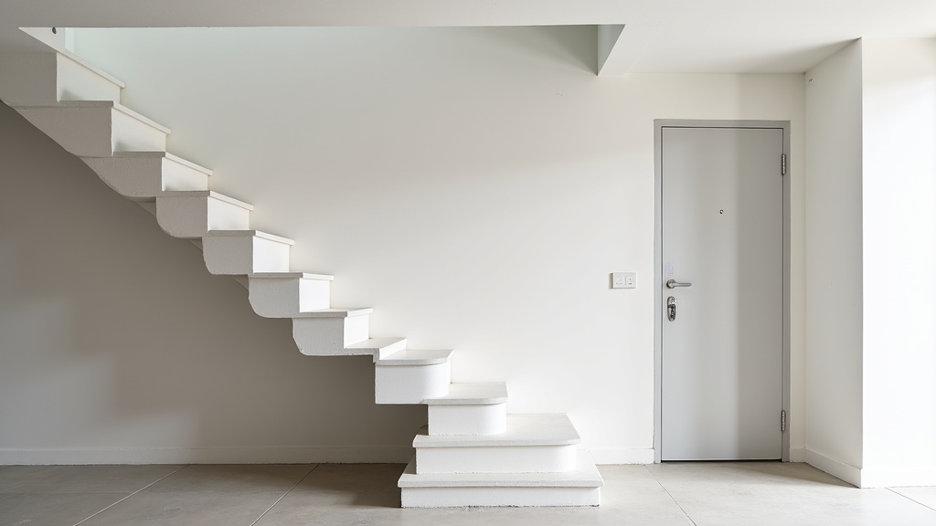 Monte-escalier intégré dans une maison traditionnelle basque des Pyrénées-Atlantiques