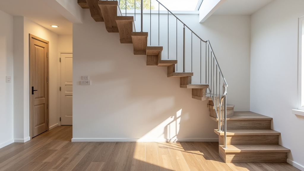 Monte-escalier intégré de manière discrète dans une maison à Mazières-de-Touraine