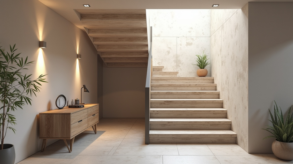 Monte-escalier intégré discrètement dans un escalier à Givors