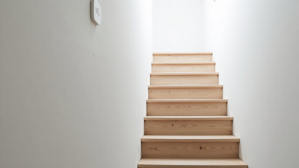Monte-escalier intérieur installé dans une maison à Le Bono, modèle droit fixé sur les marches d’un escalier traditionnel
