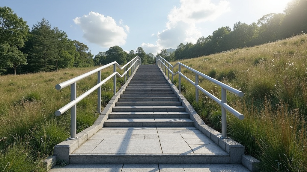 Monte-escalier mal installé avec rail désaligné à Argences en Aubrac