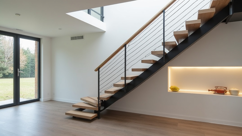 Monte-escalier moderne installé dans un intérieur contemporain à Brières-les-Scellés