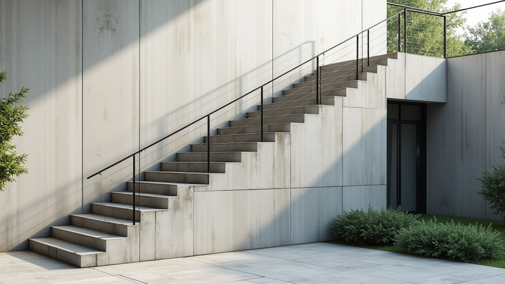 Monte-escalier replié contre le mur à La Bruffière