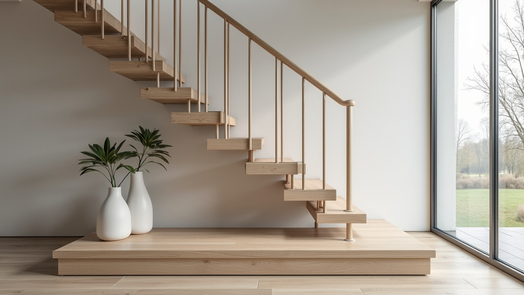 Monte-escalier replié dans un escalier à Maillane