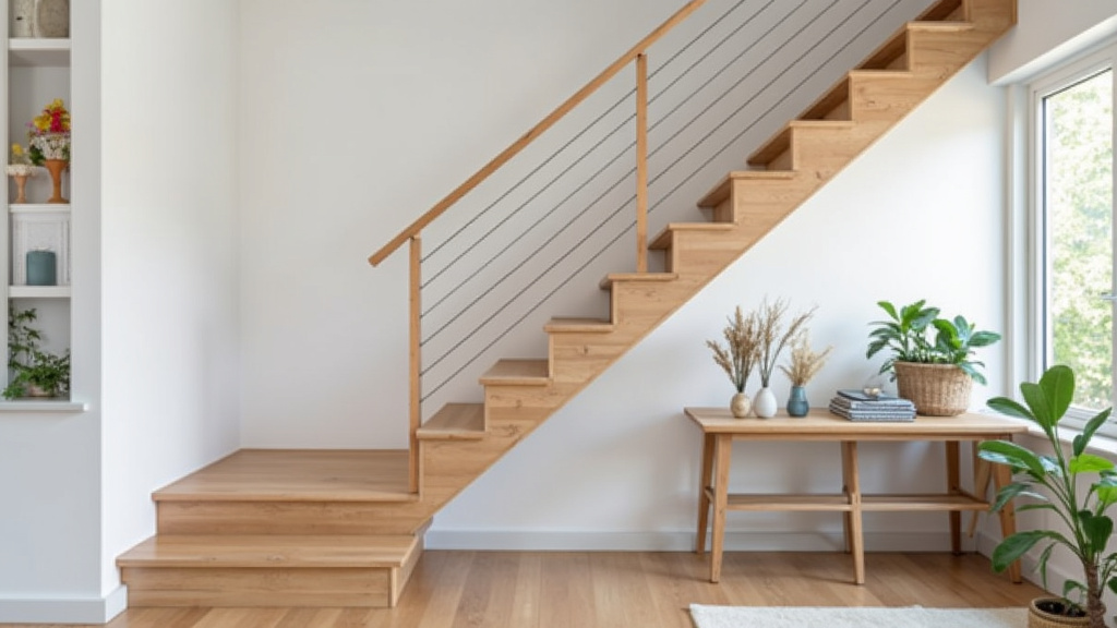 Monte-escalier sur rail courbe installé dans un escalier tournant à Pauillac