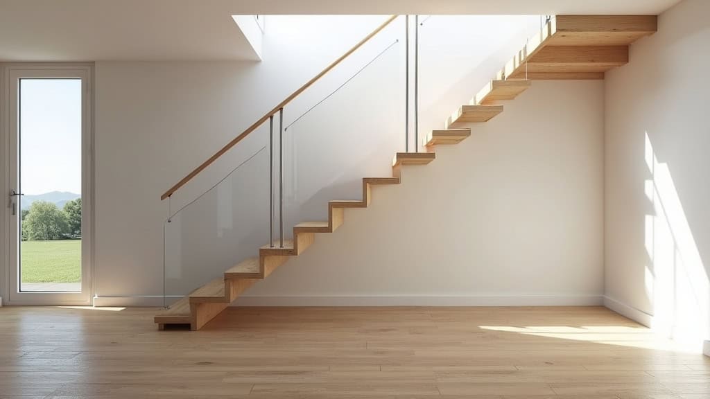 Monte-escalier terminé installé dans une maison à Le Fidelaire