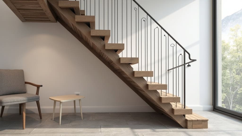 Monte-escalier tournant adapté à un escalier avec palier à Lamothe-Landerron