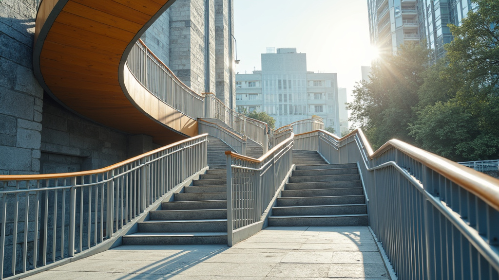 Monte-escalier tournant en cours d