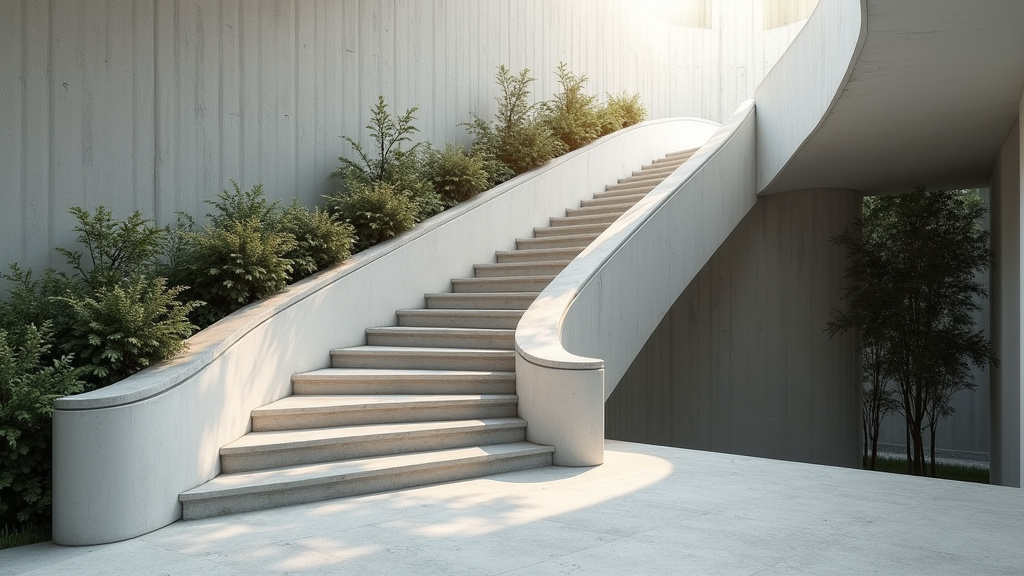 Monte-escalier tournant en cours d