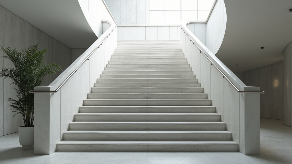 Monte-escalier tournant en cours d