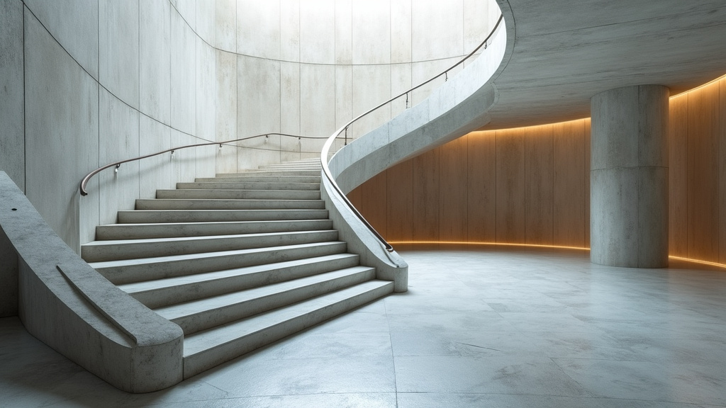 Monte-escalier tournant en cours d