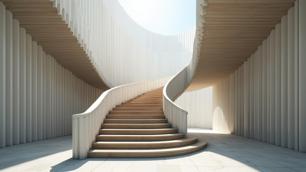 Monte-escalier tournant en cours d