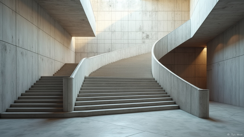 Monte-escalier tournant en cours d