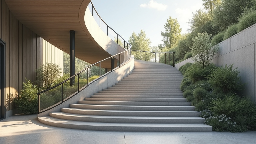 Monte-escalier tournant en cours d