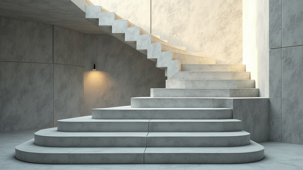 Monte-escalier tournant en cours d