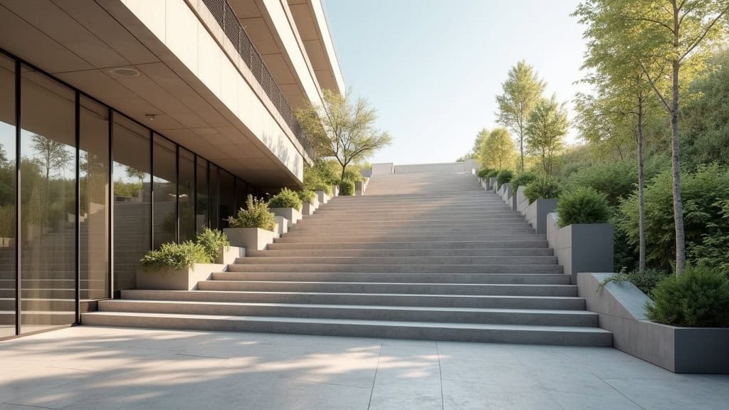 Monte-escalier tournant en cours d