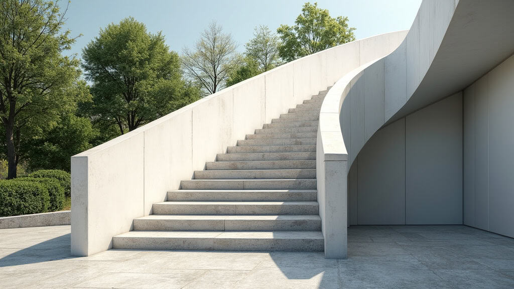 Monte-escalier tournant en cours d