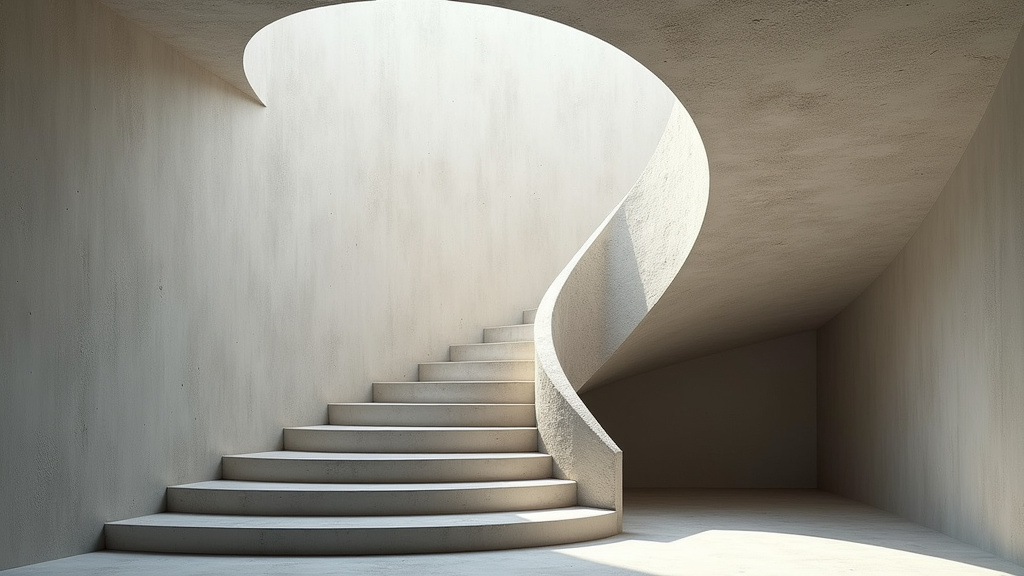 Monte-escalier tournant en cours d