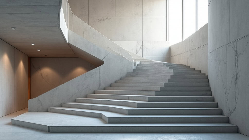 Monte-escalier tournant en cours d