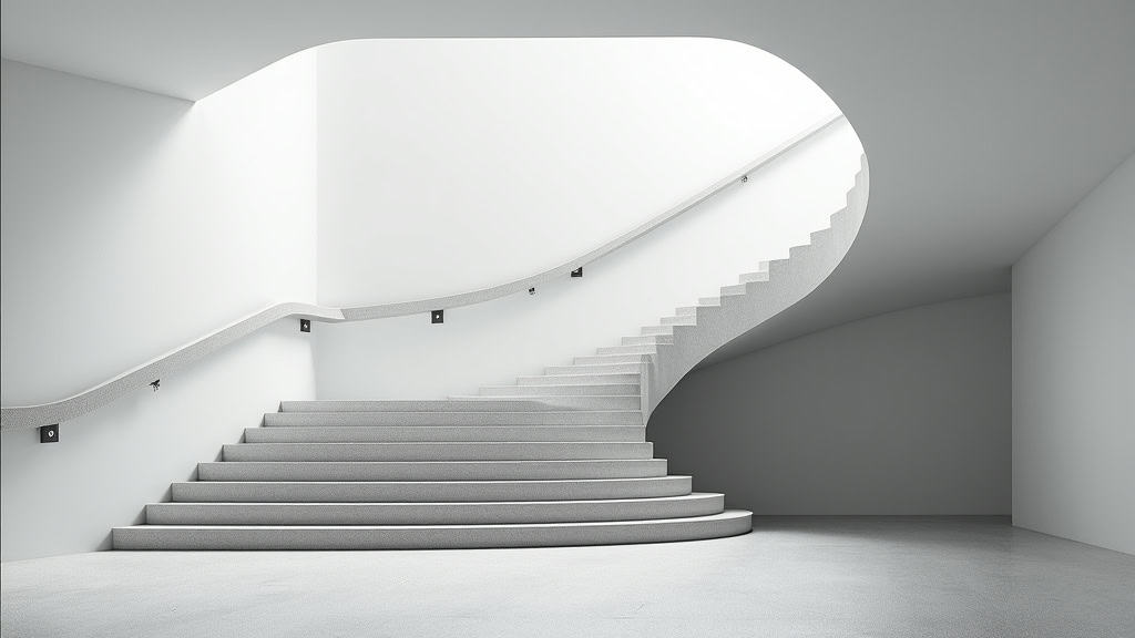 Monte-escalier tournant en cours d