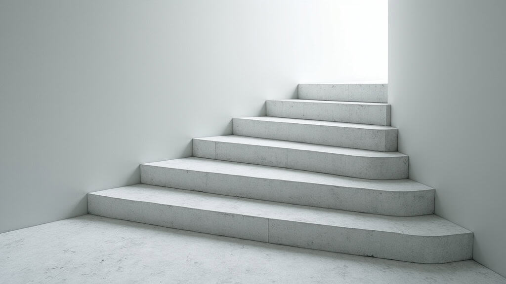 Monte-escalier tournant en cours d