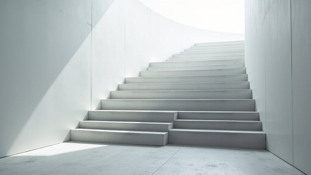 Monte-escalier tournant en cours d