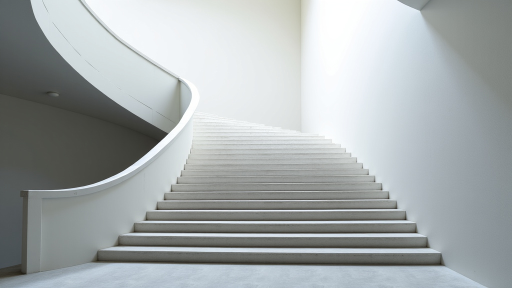 Monte-escalier tournant en cours d