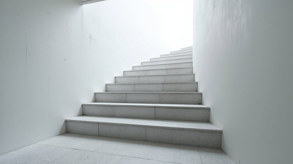Monte-escalier tournant en cours d