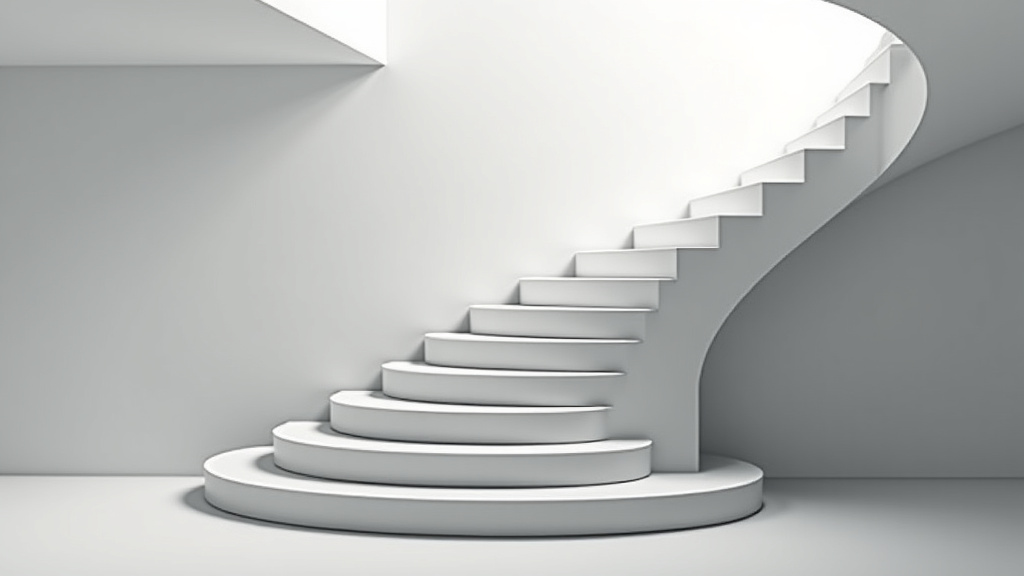 Monte-escalier tournant en cours d