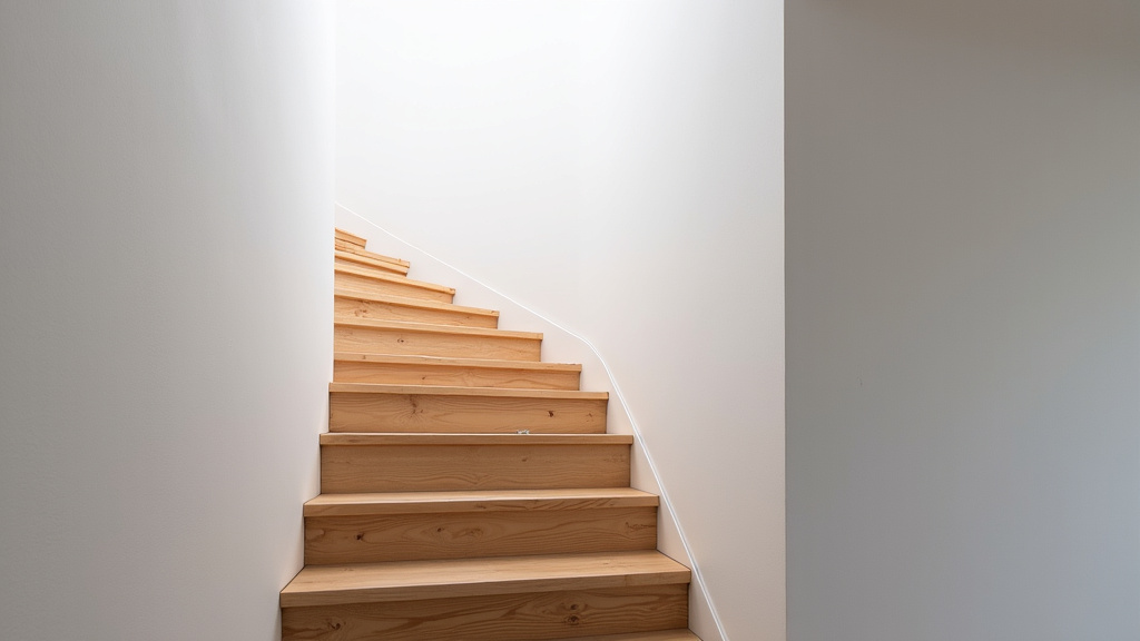 Monte-escalier tournant en cours d’installation dans un escalier avec palier à Puiseaux