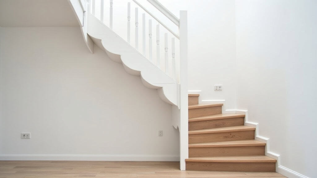 Monte-escalier tournant en cours d’installation dans une maison à Verdelais
