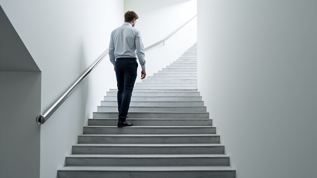 Monte-escalier tournant en fonctionnement dans un intérieur à Vairé