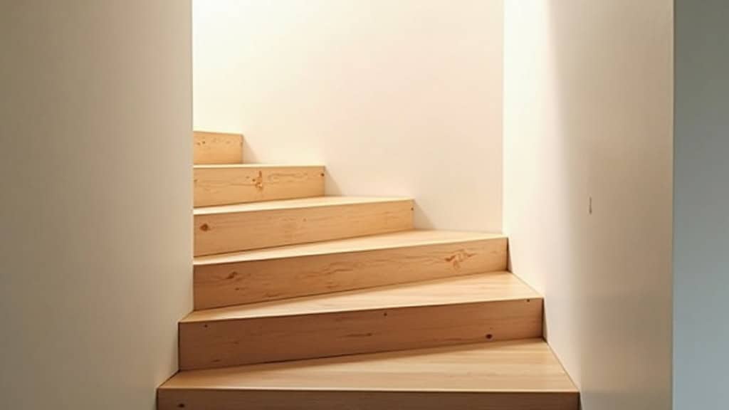 Monte-escalier tournant en fonctionnement dans une maison, lumière douce et ambiance chaleureuse