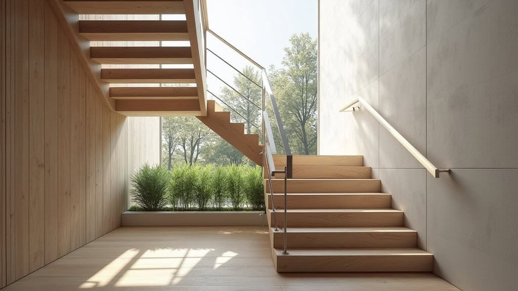 Monte-escalier tournant installé dans un escalier avec virage à Crécy-en-Ponthieu