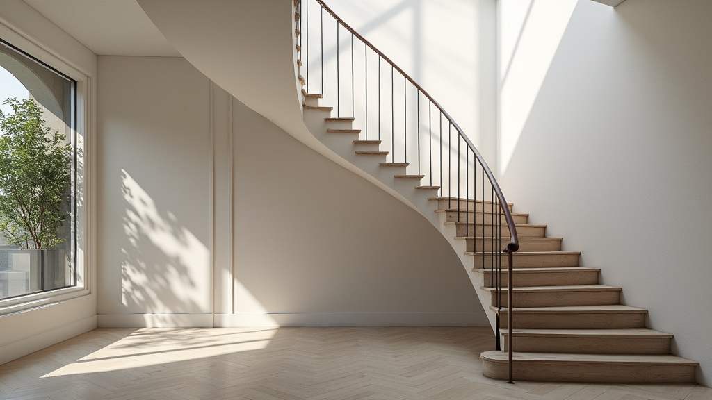 Monte-escalier tournant installé dans un escalier avec virage à Habère-Lullin