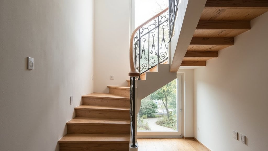 Monte-escalier tournant installé dans un escalier en colimaçon à Chars