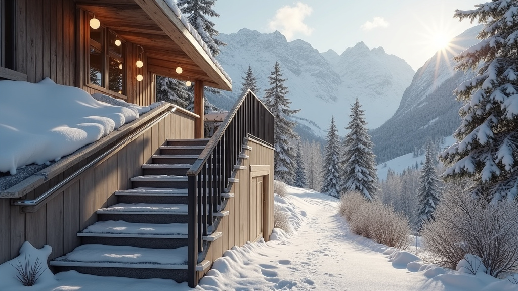 Monte-escalier tournant installé dans un escalier en colimaçon à Donnery