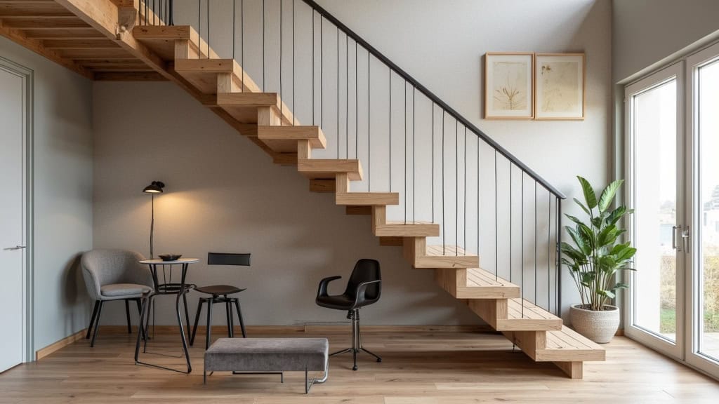 Monte-escalier tournant installé dans un escalier en colimaçon à Ligny-en-Barrois