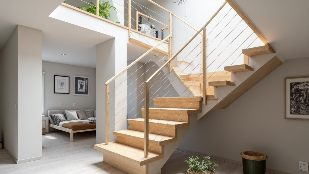 Monte-escalier tournant installé dans un escalier en colimaçon à Neuvy