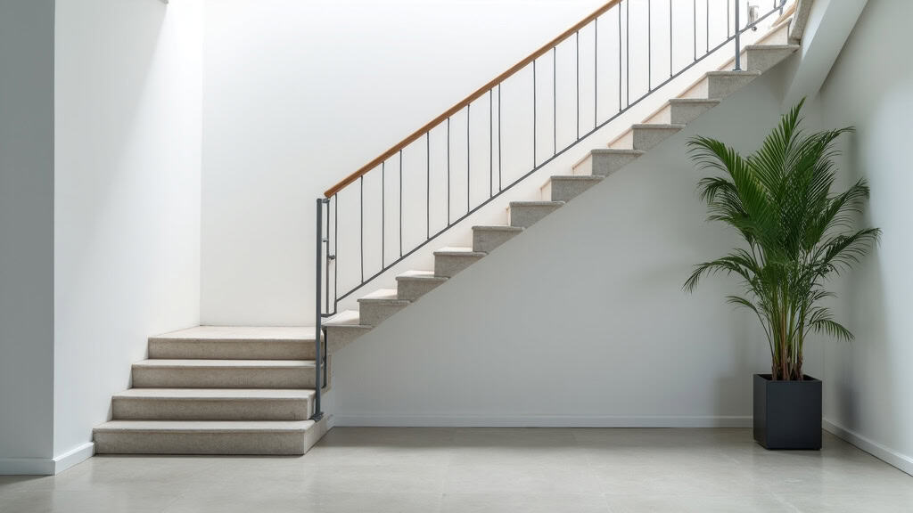 Monte-escalier tournant installé dans un escalier en colimaçon à Saint-Joachim