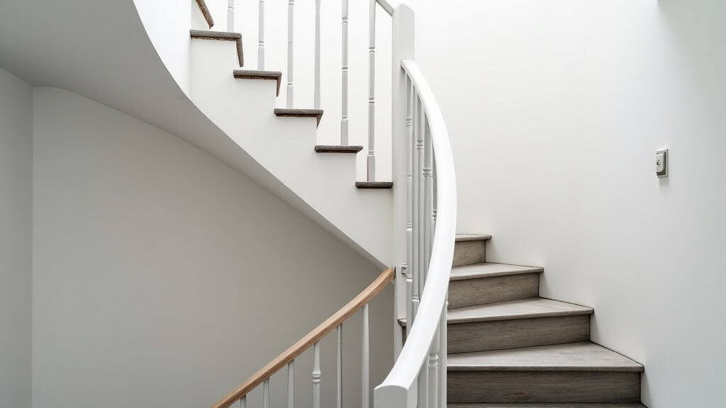 Monte-escalier tournant installé dans un escalier en colimaçon à Vineuil