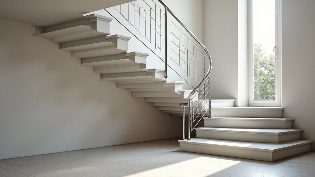 Monte-escalier tournant installé dans un escalier en colimaçon d
